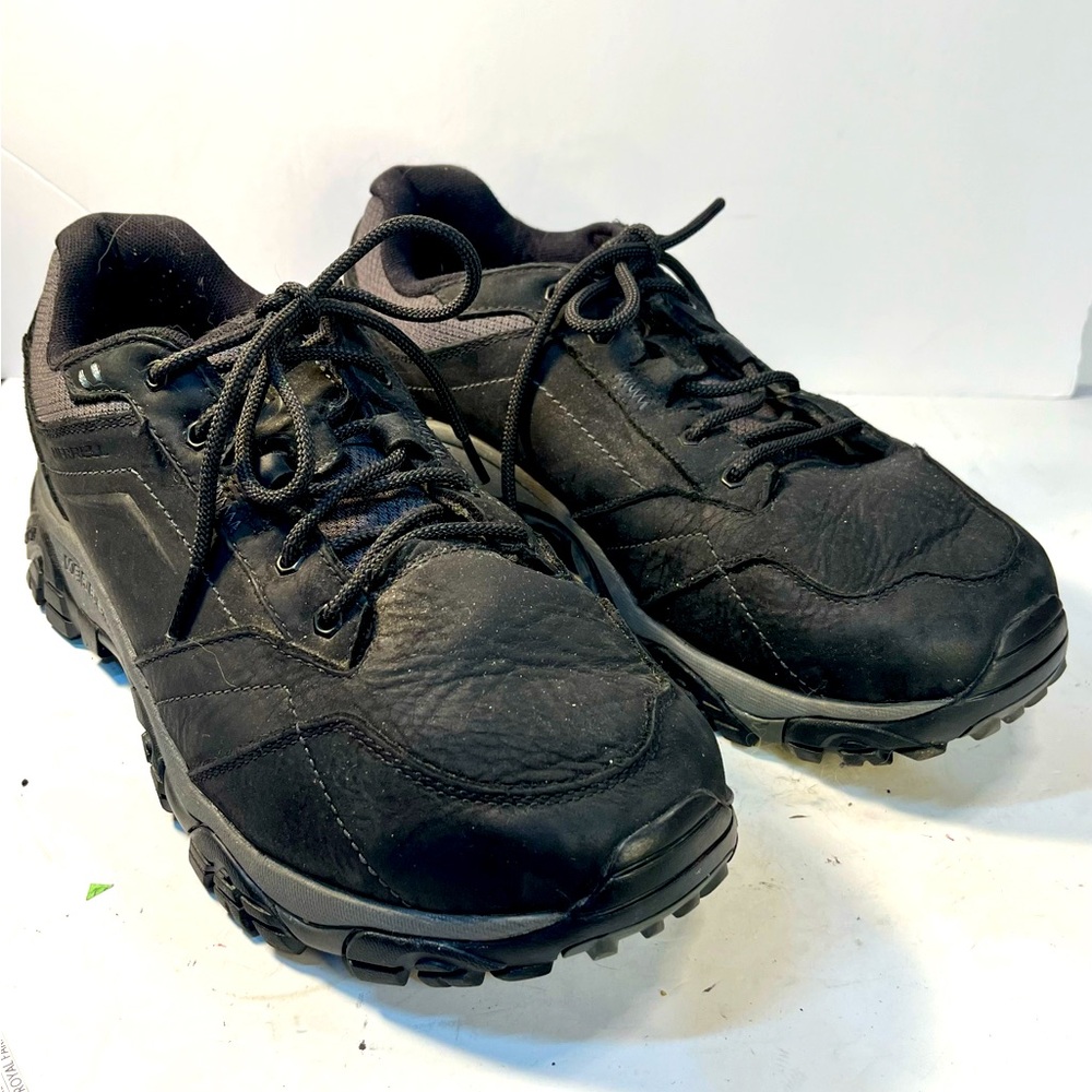 Men's Moab Adventure Lace Hiking Shoes - Black 10wide